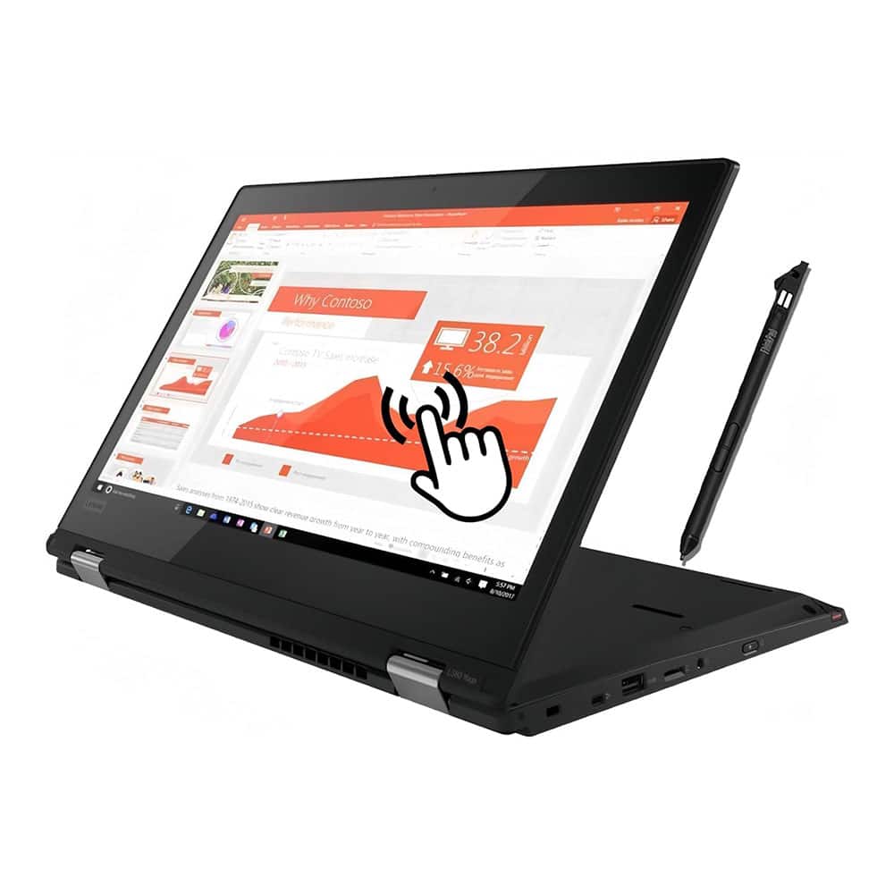 PC NOTEBOOK LENOVO L380 YOGA 13 POLLICI | I5-8350U | RAM 16GB | SSD 256GB | PENNA | RICONDIZIONATO | QWERTZ