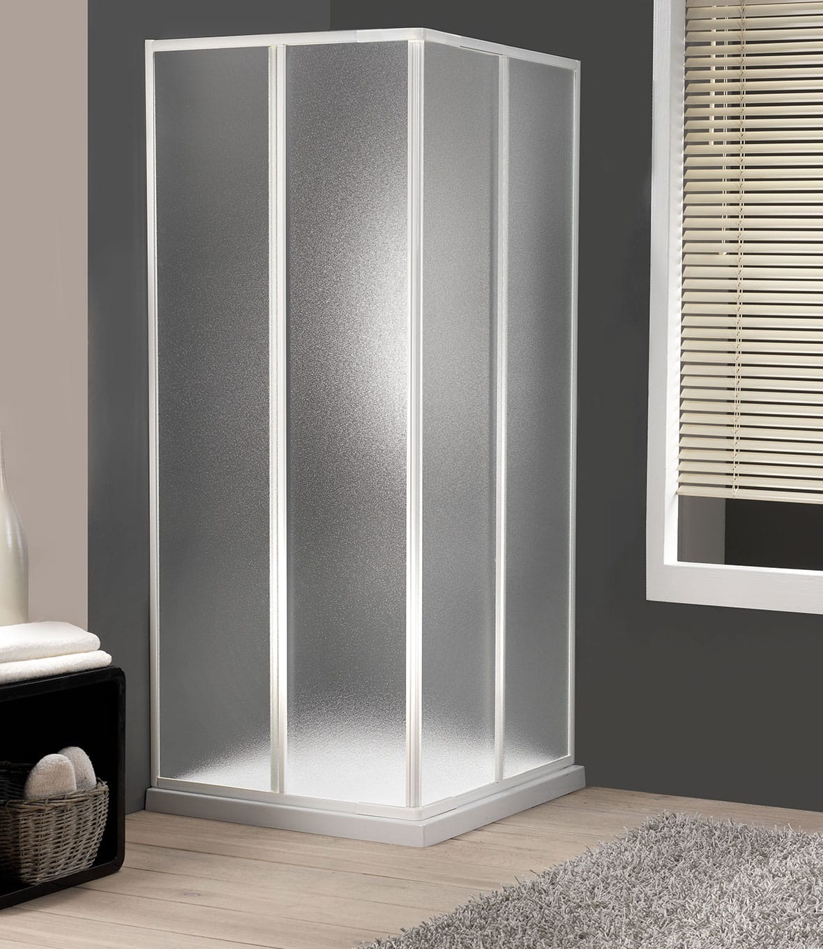 Box Doccia e-level 68-80x68-80 crilex goccia 1,6 mm colore bianco