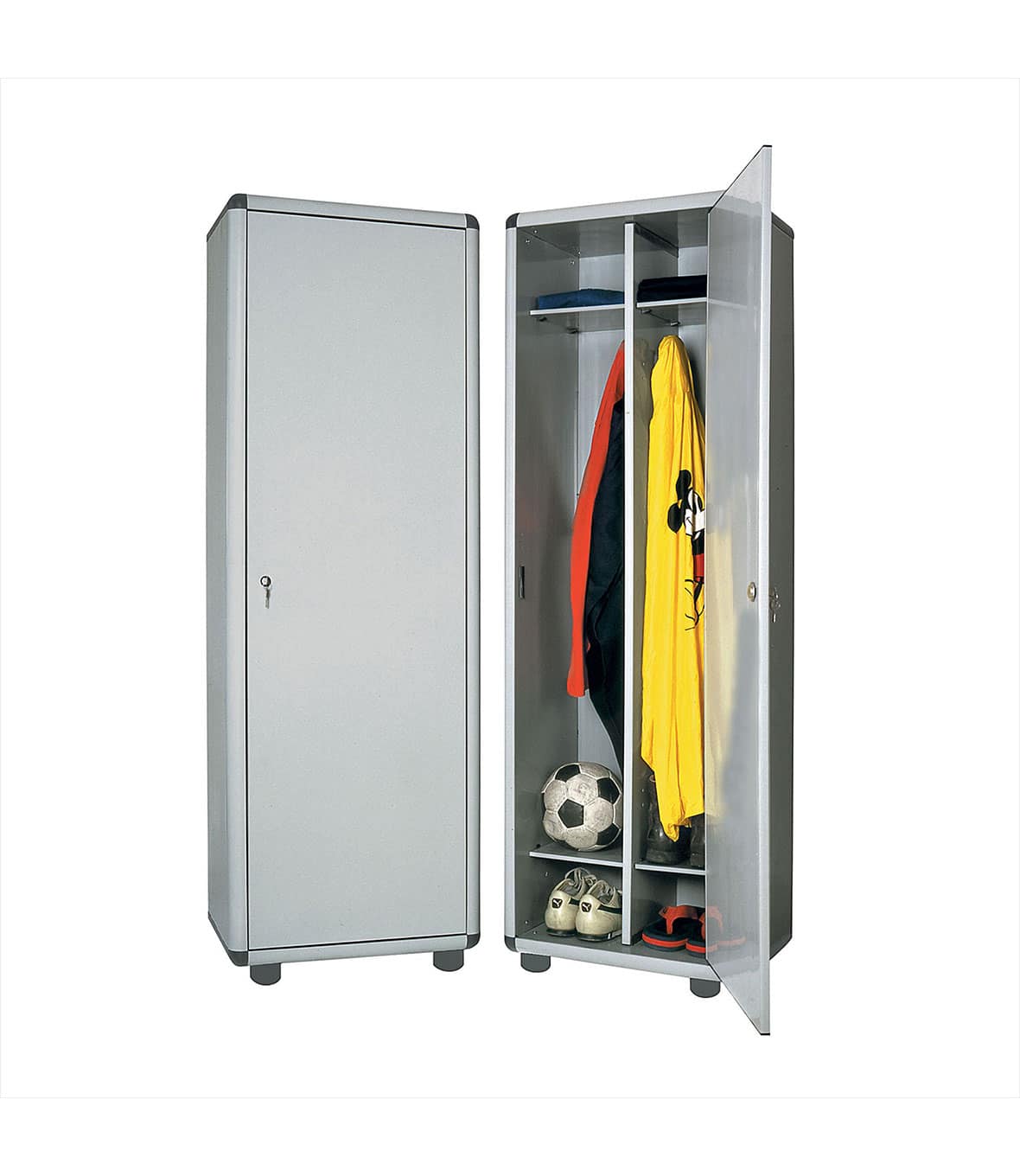 EASY 170 1 ANTA P59 |  Armadietto Spogliatoio Armadio Sporco Pulito 1 Anta 175x59x39 in Resina e PVC colore Grigio - V01.01.004