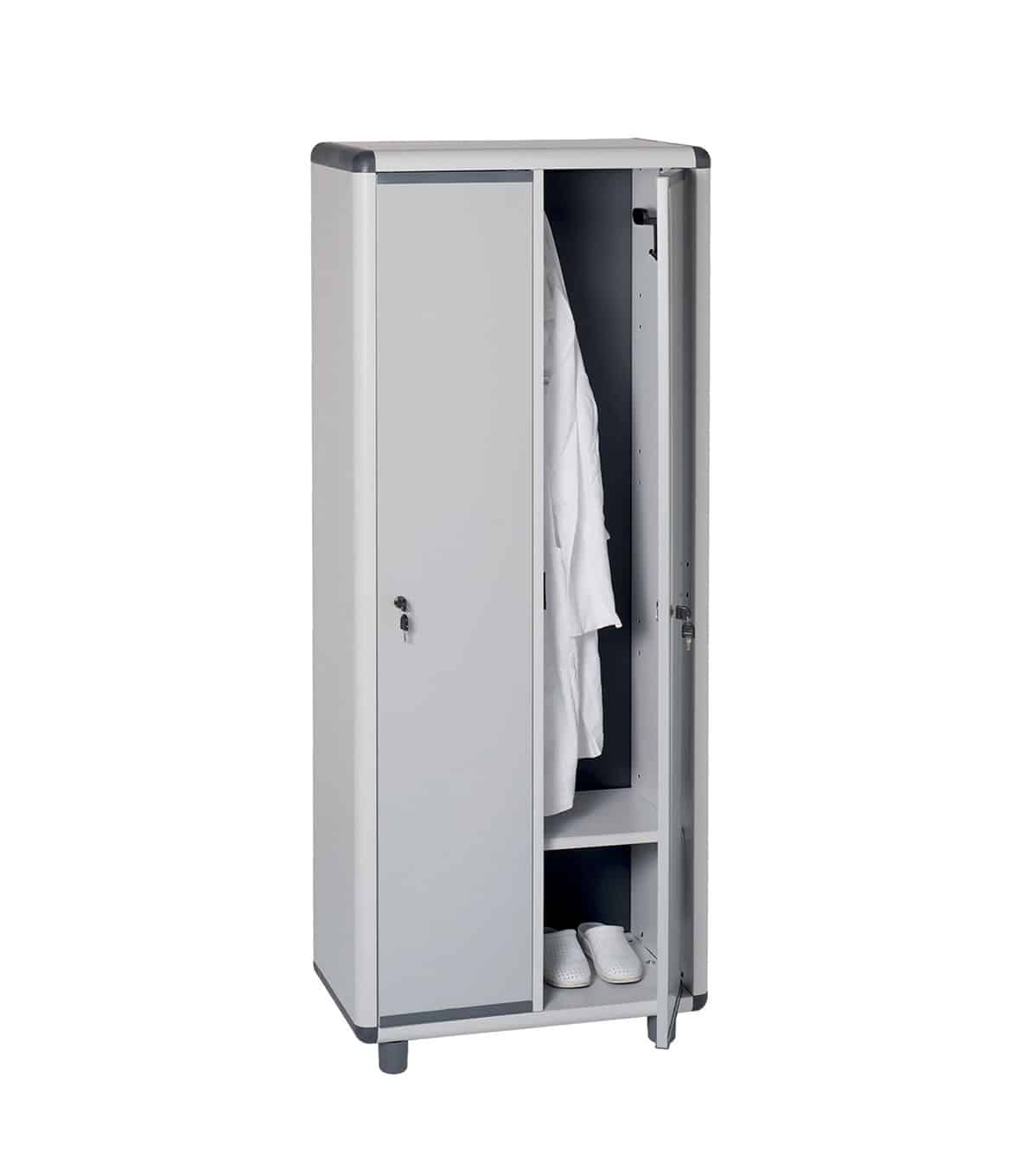 EASY 170 2 ANTE | Armadietto Spogliatoio Armadio Sporco Pulito 2 Anta 175x72x39 in Acciaio colore Grigio
