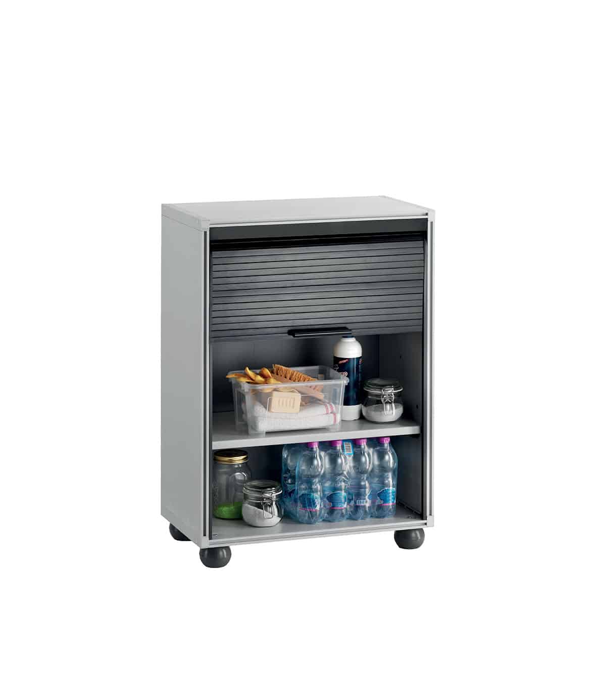 GARAGE 80 S/1/TP | Armadio Modulare per garage in pvc con serranda 62,5x35x80h colore grigio scuro