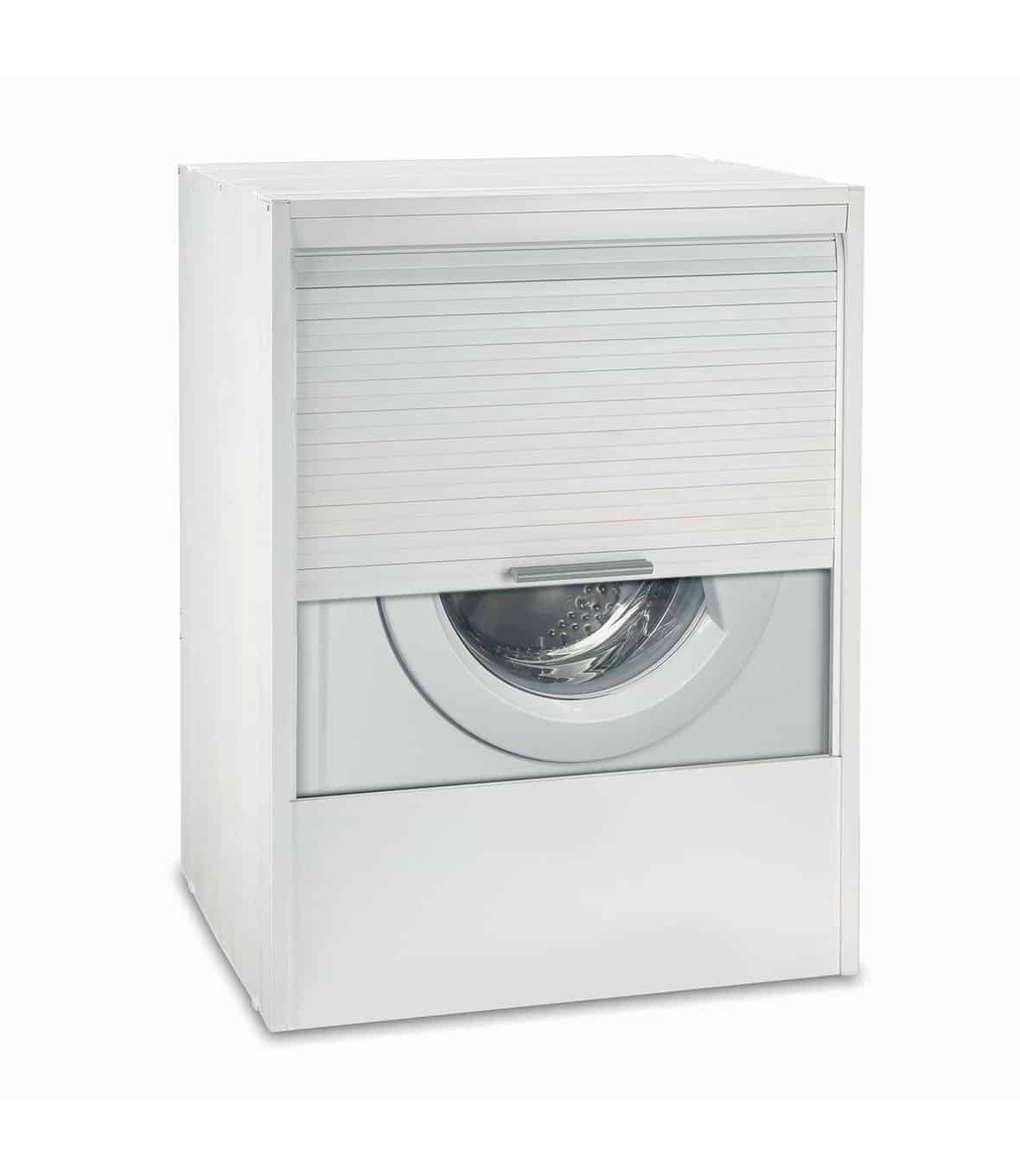 Mobile coprilavatrice a serrandina bianco in resina plastica da esterno 67x59.5x90.5 - V70.03.004