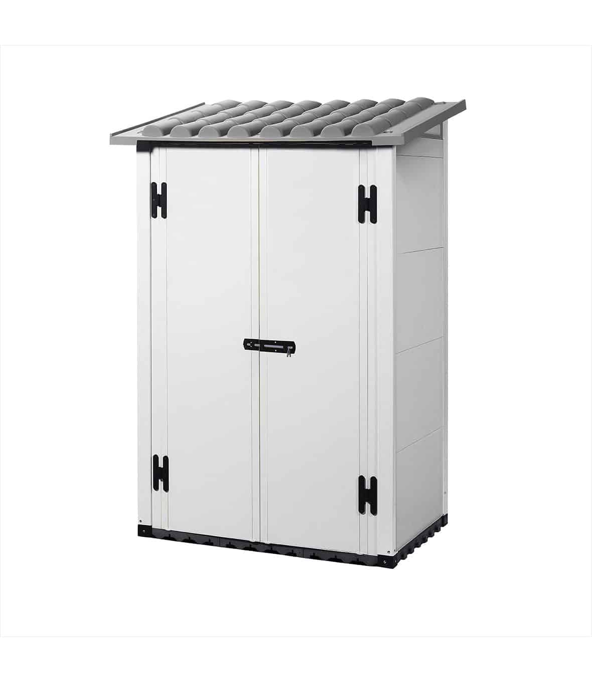URBAN 100 2 Porte | Casetta da giardino portautensili pvc box colore grigio chiaro