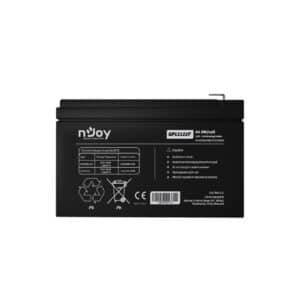 NJOY Batteria Ermetica al Piombo VRLA Ricaricabile 12 V Capacità 12h - per UPS, Sistemi di Videosorveglianza e Allarme