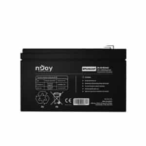 NJOY Batteria Ermetica al Piombo VRLA Ricaricabile 12 V Capacità 9 Ah - per UPS, Sistemi di Videosorveglianza e Allarme
