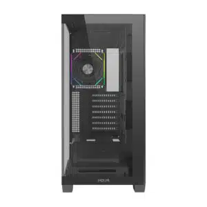 Case Atx Noua Iron VK100 Nero 0.60MM SPCC 2*USB3.0/2.0 1xType-C 1*Fan Pwm Argb Front & Side Glass