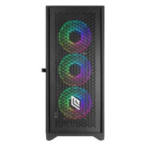 Case Atx Noua Utopia F502 Black 0.60MM SPCC 3*USB3.0/2.0 3*Fan Argb + 1*Fan Pwm Black Front Mesh Side Glass
