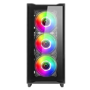 Case Atx Noua Smash S101 Black 0.50MM SPCC 3*USB3.0/2.0 4*Fan Argb Front & Side Glass