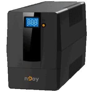 nJoy Horus Plus 600VA Gruppo di Continuità 360 Watt, Line Interactive, Onda Sinusoidale Simulata, Display LCD, Touch Screen, AVR, USB, 2 Uscite Shuko, Rj11 RJ45 In/Out, 1 Batteria - Garanzia 3 Anni