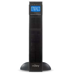 NJOY Balder 6000VA Gruppo di Continuità 6000 Watt, Doppia Conversione On-Line, Onda Sinusoidale Pura, UPS Rack 2U, Display LCD, 8 Uscite IEC C13, AVR, USB, Software per Gestione UPS
