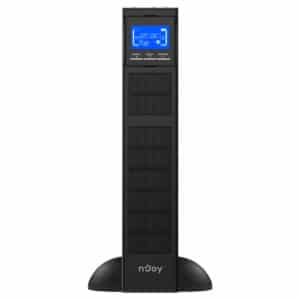 NJOY Balder 3000VA Gruppo di Continuità 3000 Watt, Doppia Conversione On-Line, Onda Sinusoidale Pura, UPS Rack 2U, Display LCD, 8 Uscite IEC C13, AVR, USB, Software per Gestione UPS
