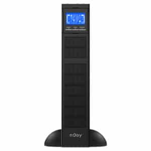 NJOY Balder 1000VA Gruppo di Continuità 1000 Watt, Doppia Conversione On-Line, Onda Sinusoidale Pura, UPS Rack 2U, Display LCD, 8 Uscite IEC C13, AVR, USB, Software per Gestione UPS