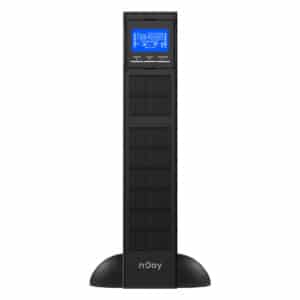 NJOY Balder 3000VA Gruppo di Continuità 3000 Watt, Doppia Conversione On-Line, Onda Sinusoidale Pura, UPS Rack 2U, Display LCD, 8 Uscite IEC C13, AVR, USB, Software per Gestione UPS