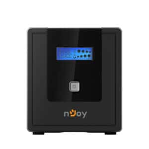 nJoy Cadu 1000VA Gruppo di Continuità 600 Watt, Line Interactive, Onda Sinusoidale Simulata, Display LCD, AVR, HID USB, 2 Uscite Shuko, Rj11 RJ45 In/Out, Software per Gestione UPS, 2 Batterie