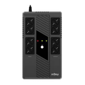 nJoy Token 600VA Gruppo di Continuità Line Interactive 360 Watt Onda Sinusoidale Simulata 8 Uscite Schuko, USB, HID Batteria 12V (HxWxD 100x345x200 mm)