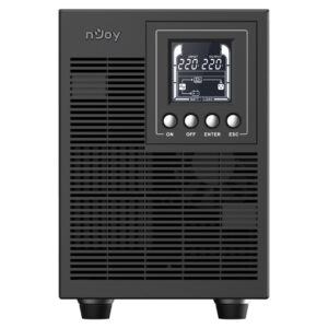 NJOY Echo Pro 2000 Gruppo di Continuità UPS Tower 2000VA 1600 Watt Doppia Conversione OnLine Onda Sinusoidale Pura, 4 Uscite Schuko, USB, RS232, EPO, Slot SNMP, 4 Batterie 12V-7Ah