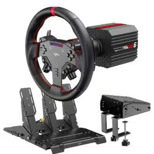 PXN VD6 Kit Volante da Corsa + Pedaliera a 3 con Morsetto da Tavolo per PC