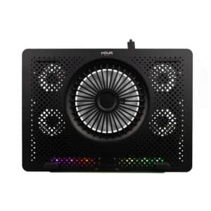Cooler Pad Noua Aries Notebook fino a 15.6" Ventola da 140mm 2*USB 2.0, Led Rainbow e Porta Smartphone