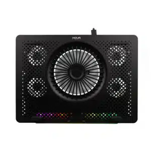 Cooler Pad Noua Aries Notebook fino a 15.6" Ventola da 140mm 2*USB 2.0, Led Rainbow e Porta Smartphone