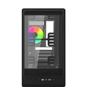 Case m-ATX Noua Nexus PK100 Nero 0.5mm SPCC 2*USB3.0/2.0 1*Fan Argb Front & Side Glass