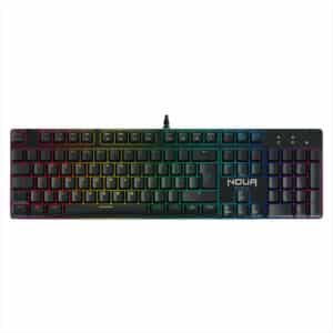Tastiera Gaming Meccanica Noua Raid Retroilluminazione RGB 105 Tasti (12 Multimediali) Switch Grigi Ottici con Software Layout IT