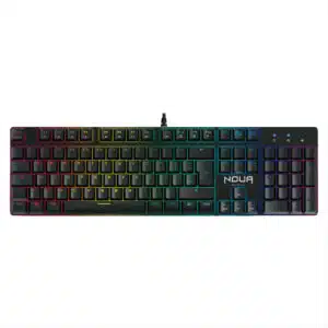 Tastiera Gaming Meccanica Noua Raid Retroilluminazione RGB 105 Tasti (12 Multimediali) Switch Grigi Ottici con Software Layout IT