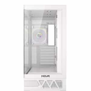 Case Atx Noua Orizon MH100 Bianco 0.60MM SPCC 2*USB3.0 1*Type-C 1*Fan Argb Front & Side Glass
