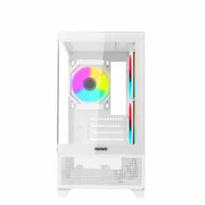 Case m-Atx Nuwo Flow FH100 Bianco 0.6MM SPCC 2*USB3.0/2.0 3*Fan Argb Front e Side Glass
