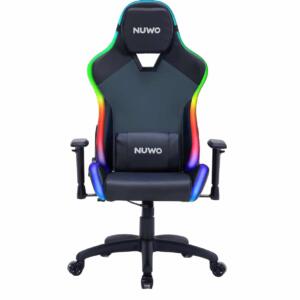 Sedia Gaming Nuwo Rapture Grigio RGB Braccioli 2D  E Schienale Inclinabile Classe 3 Doppio Cuscino 150Kg