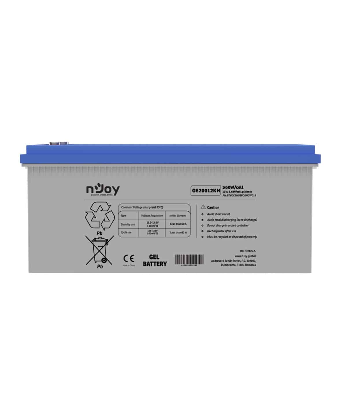 nJoy Batteria Raze 12V 200Ah a Ciclo Profondo
