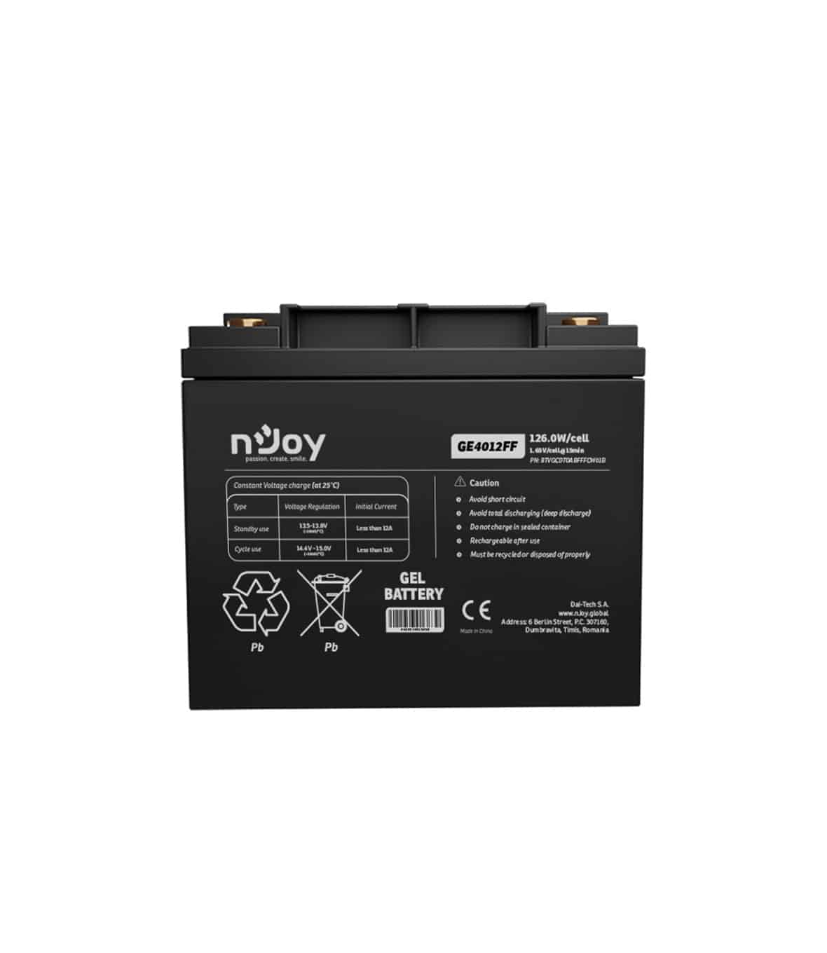 nJoy Batteria GEL 12V 10Ah a Ciclo Profondo