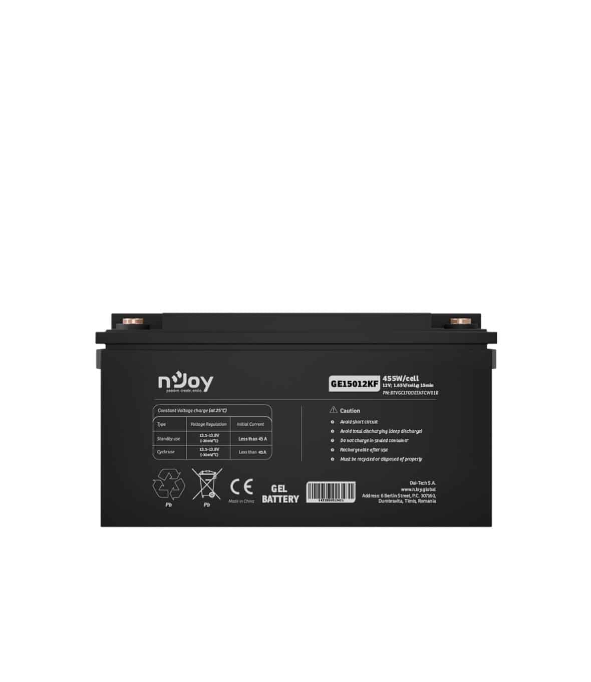 nJoy Batteria GEL 12V 40Ah a Ciclo Profondo