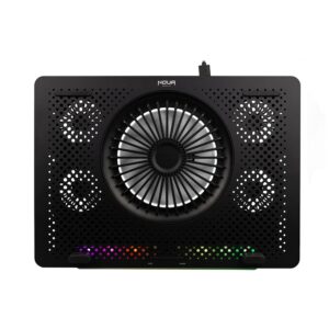 Cooler Pad Noua Aries Notebook fino a 15.6" Ventola da 140mm 2*USB 2.0, Led Rainbow e Porta Smartphone