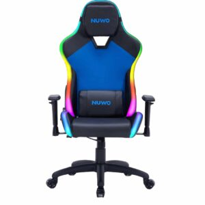 Sedia Gaming Nuwo Rapture Blu RGB Braccioli 2D E Schienale Inclinabile Classe 3  Doppio Cuscino 150Kg