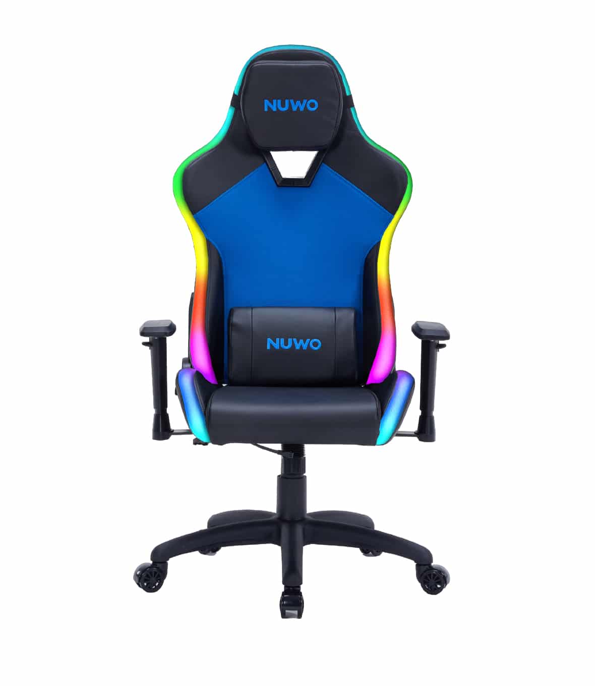 Sedia Gaming Nuwo Rapture Blu RGB Braccioli 2D E Schienale Inclinabile Classe 3  Doppio Cuscino 150Kg