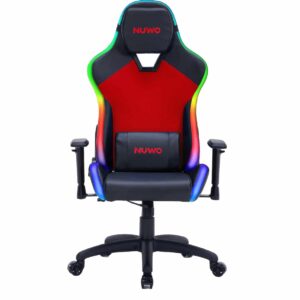 Sedia Gaming Nuwo Rapture Rosso RGB Braccioli 2D E Schienale Inclinabile Classe 3 Doppio Cuscino 150Kg