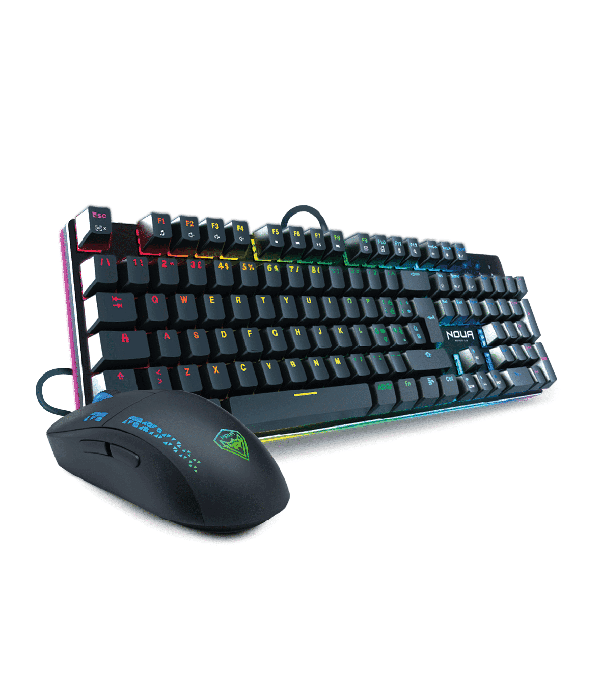 Kit Noua Bundle Mouse Gaming Loop Rgb e Tastiera Meccanica Raid Rgb