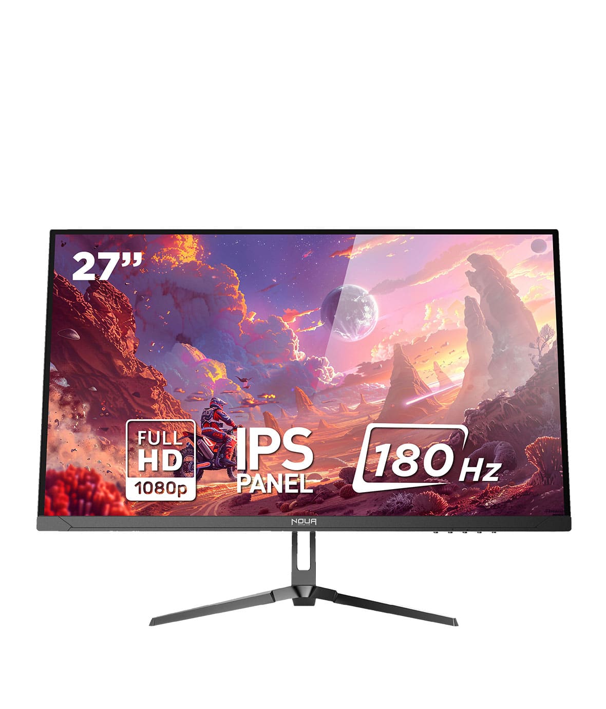 Monitor 27 Pollici Noua HorusX RGB IPS 1920x1080 180Hz HDMI DP Audio in, Speaker, Usb