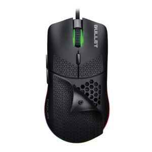 Mouse Gaming Ottico Usb Noua Bullet RGB Pixart 3360 7 Tasti Programmabili 12000DPI Regolabili (24000 Soft.) con Skin in Silicone