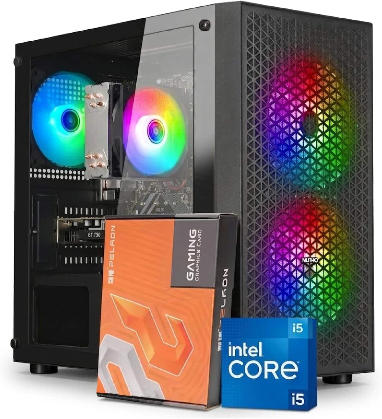 Nuwo Checkpoint - Case - Psu - I5-3570 - N75 - Air Cooler -  16GB (2*8gb) - HD 480GB - Gt730 4GB - Wifi
