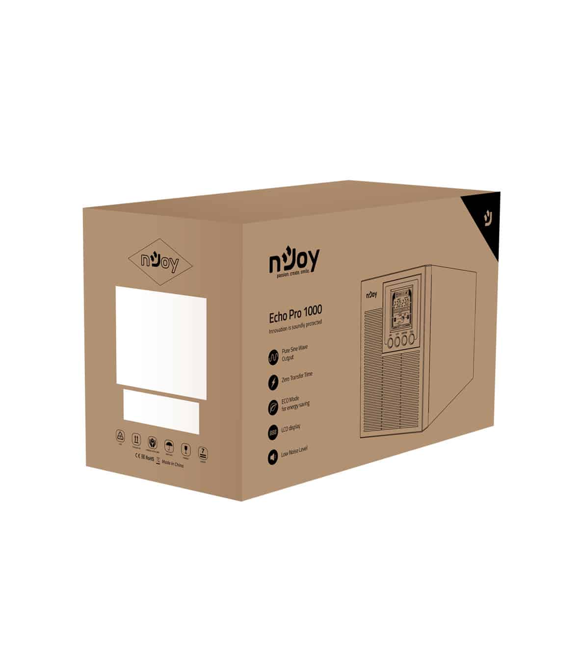 nJoy Echo Pro 1000VA Gruppo di Continuità UPS 800 Watt - immagine 5