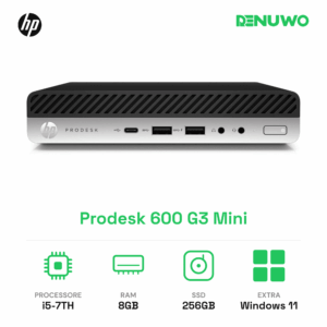 HP Prodesk 600 G3 Mini PC Intel Core i5 - 7ª  8GB SSD M.2 NVMe 256GB Ricondizionato Grado A
